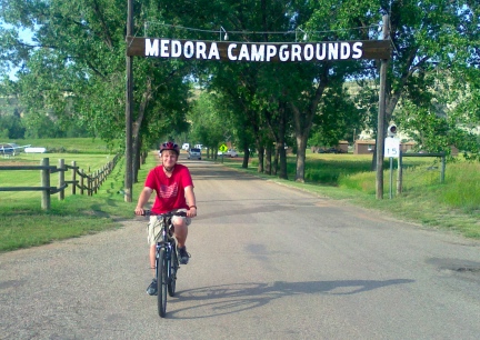 Blake Leaving Medora Campground  2014-07-02