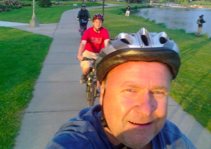 Deron Biking Selfie Blake & Marna on the Rapid City Bike Trail 2014-06-30