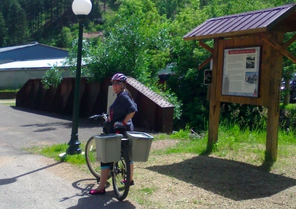 Marna at the Deadwood Mickelson Trailhead  2014-07-08