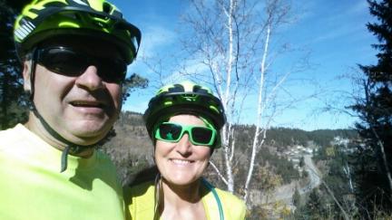Deron and Marna Sugar Loaf Ride Mickelson Trail 2016-10-17