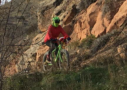 Marna Riding on M Hill Rapid City 2017-11-10