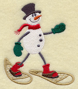 Snowman Snowshoeing